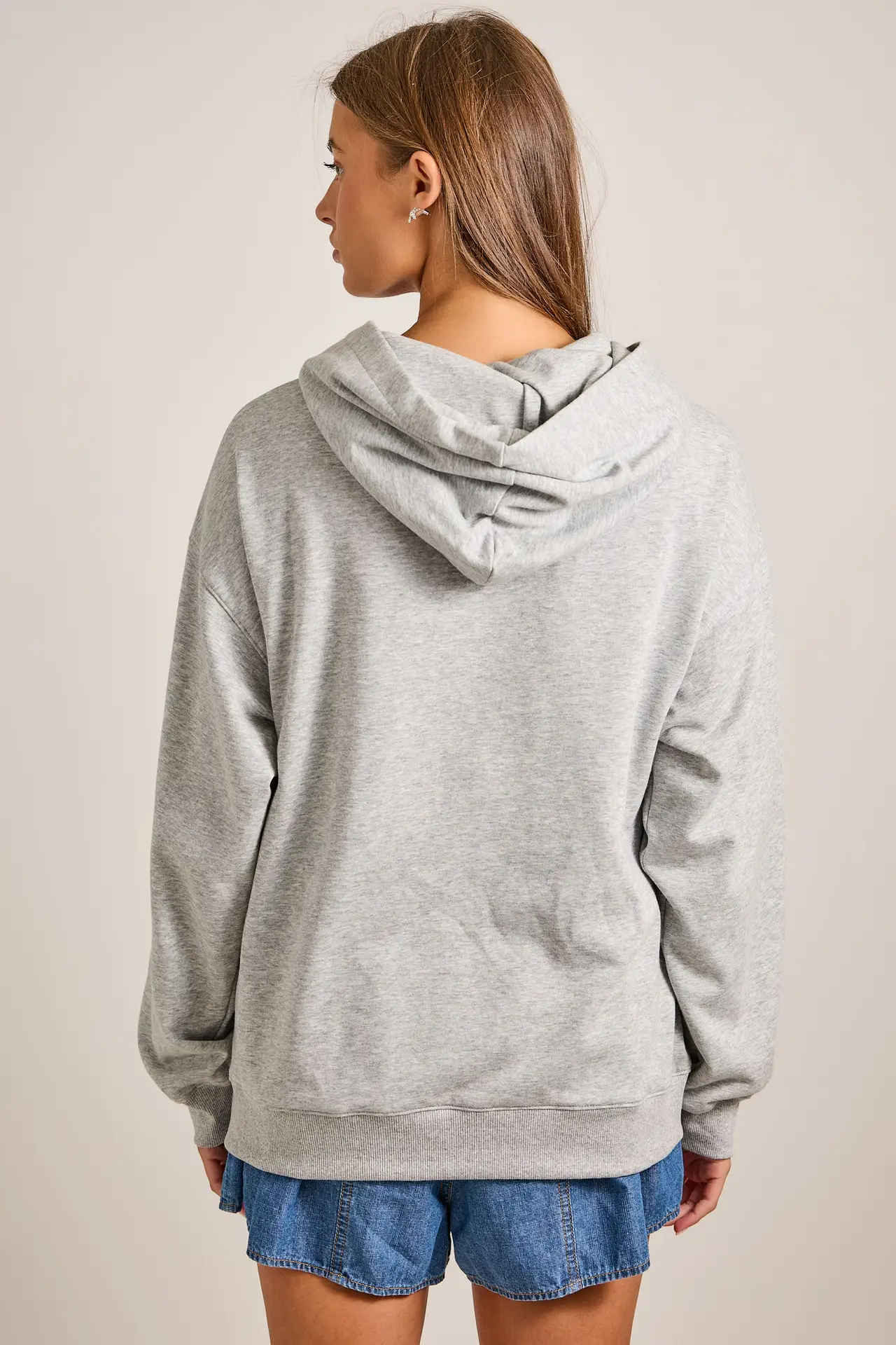 Heather Grey Nautical Anchor Patch Hoodie