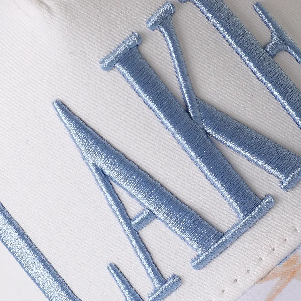 Lake 3D Embroidered Coastal Printed Brim Trucker Hat