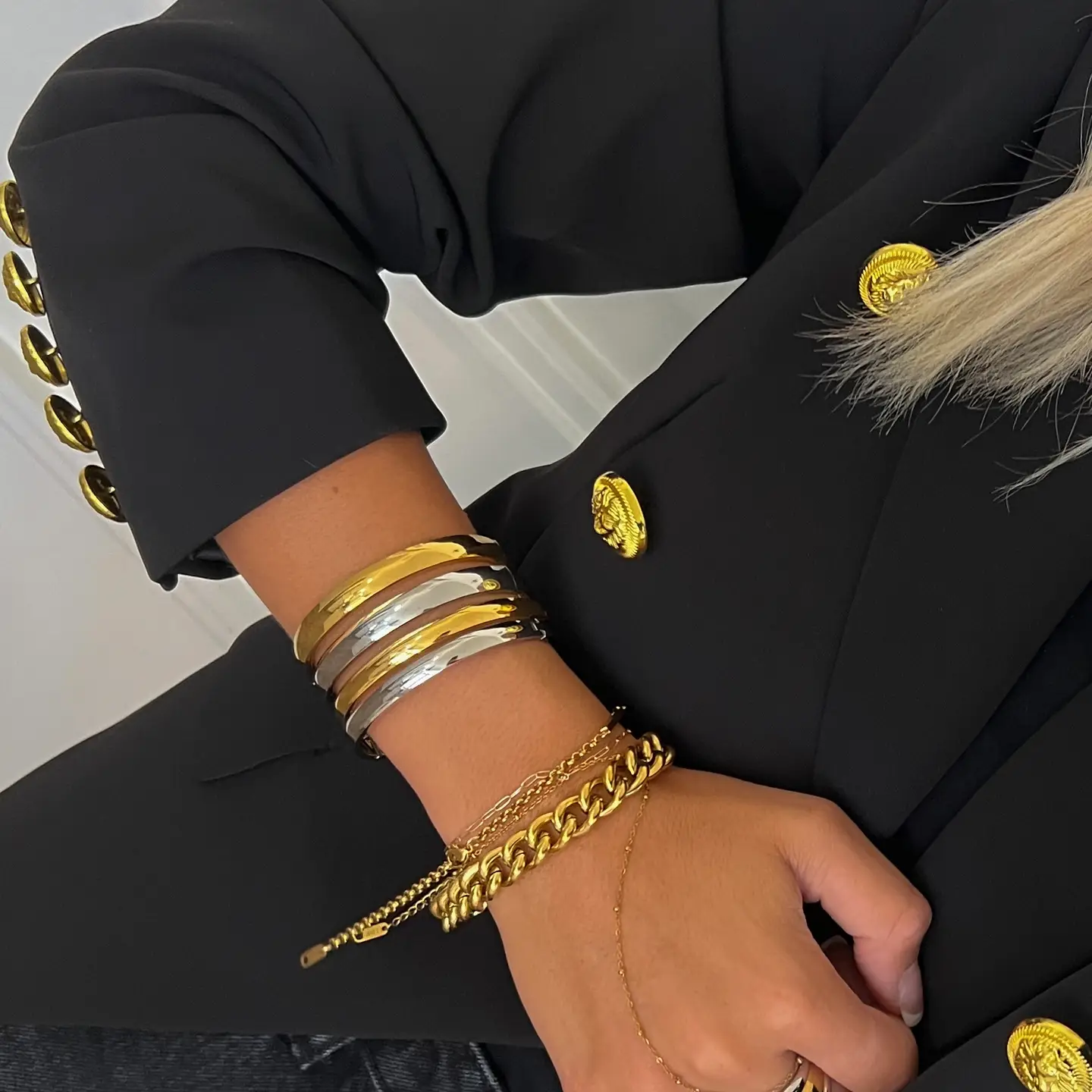 Gemma Bangle 4MM, GOLD