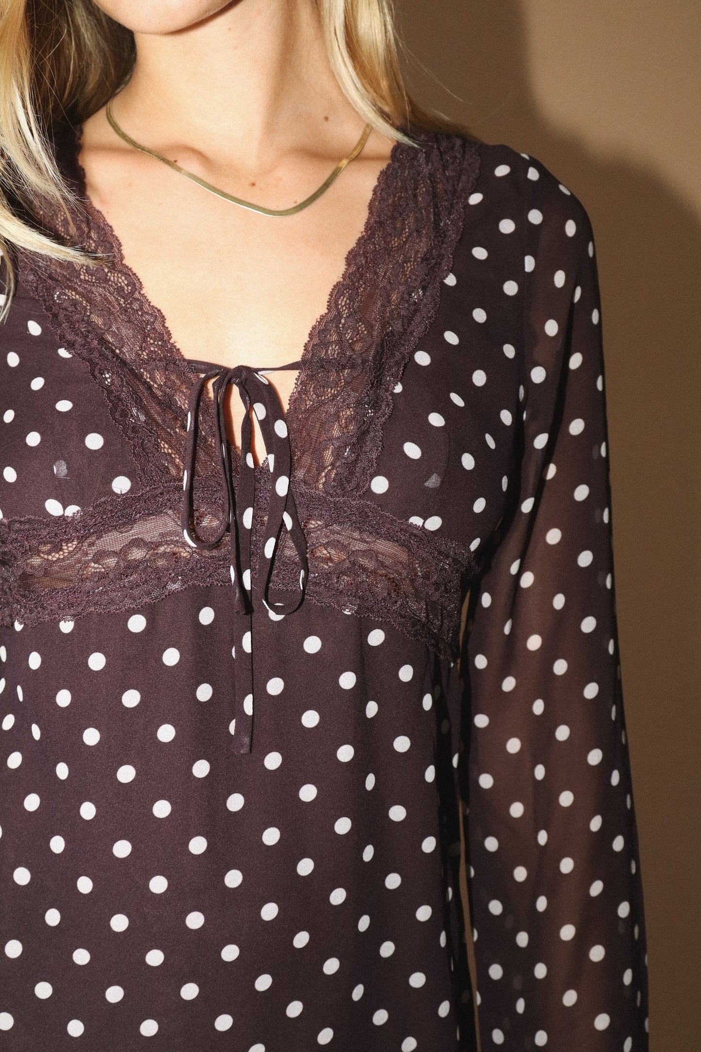 Bella Brown Polka Dot Dress