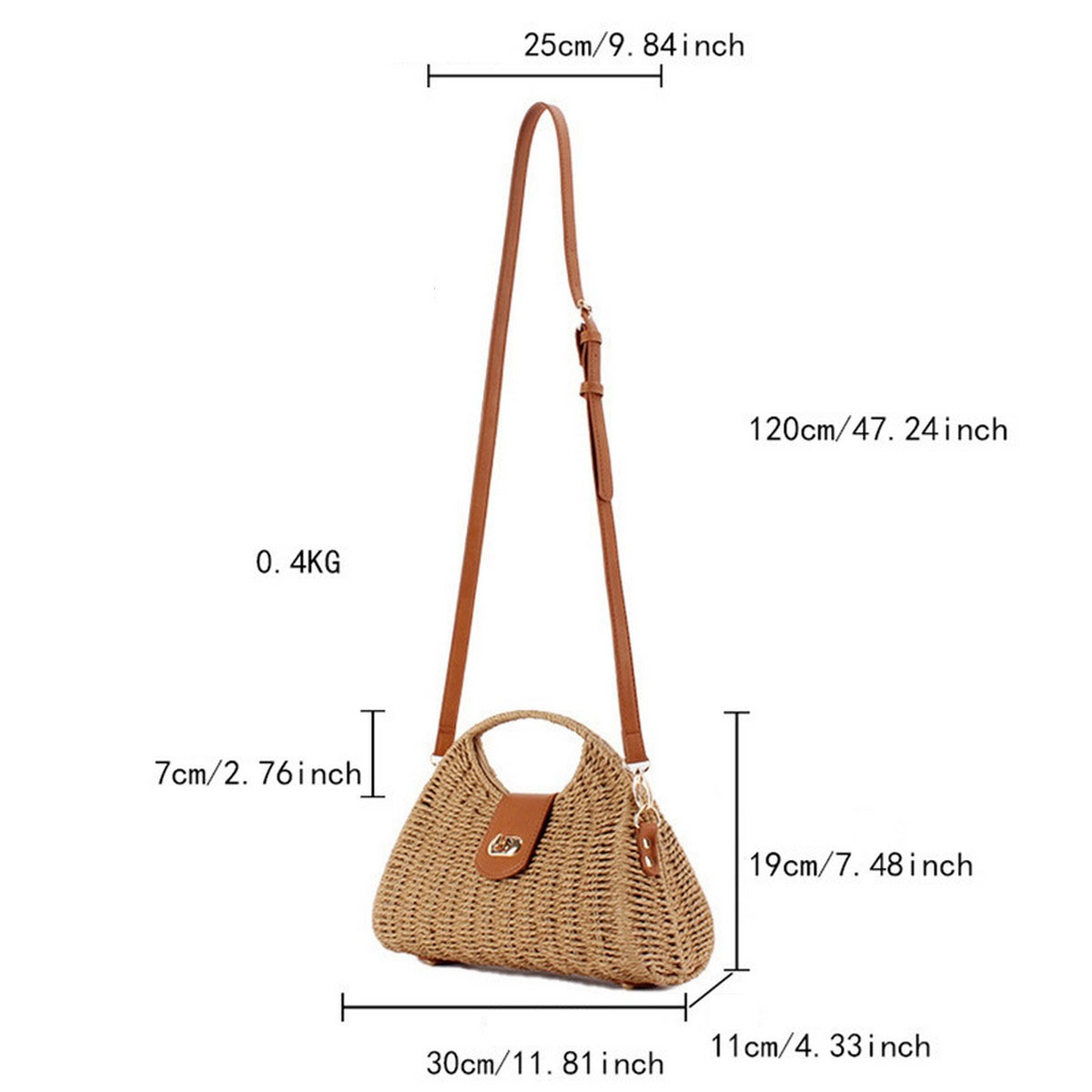 Rope Woven Bag Camel