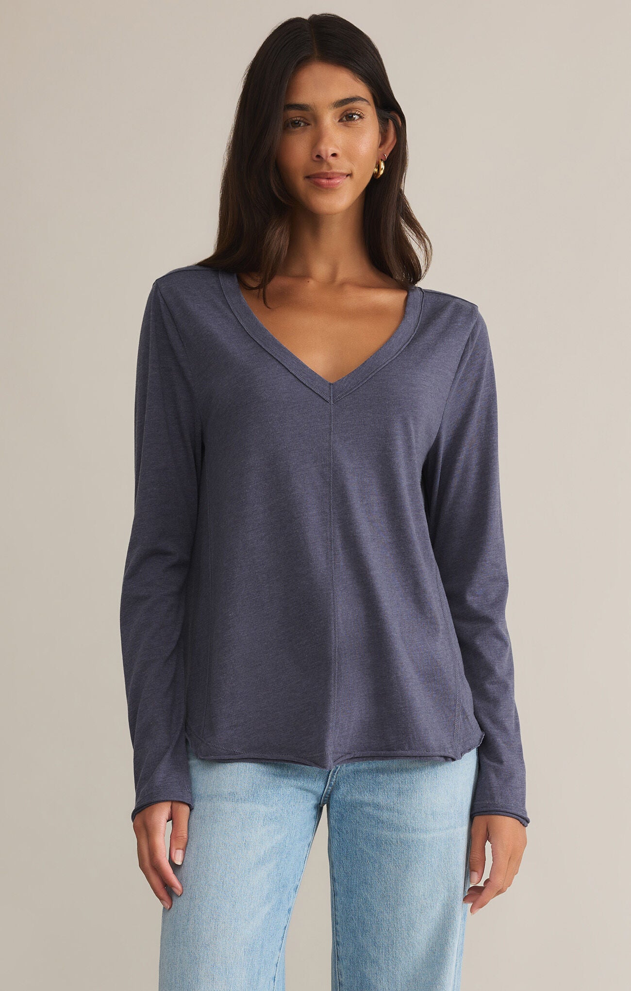Vail LS Tee Worn Blue