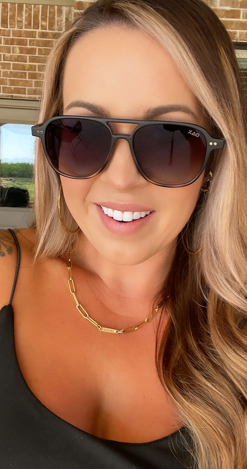 DAX Briggs black gradient sunglasses