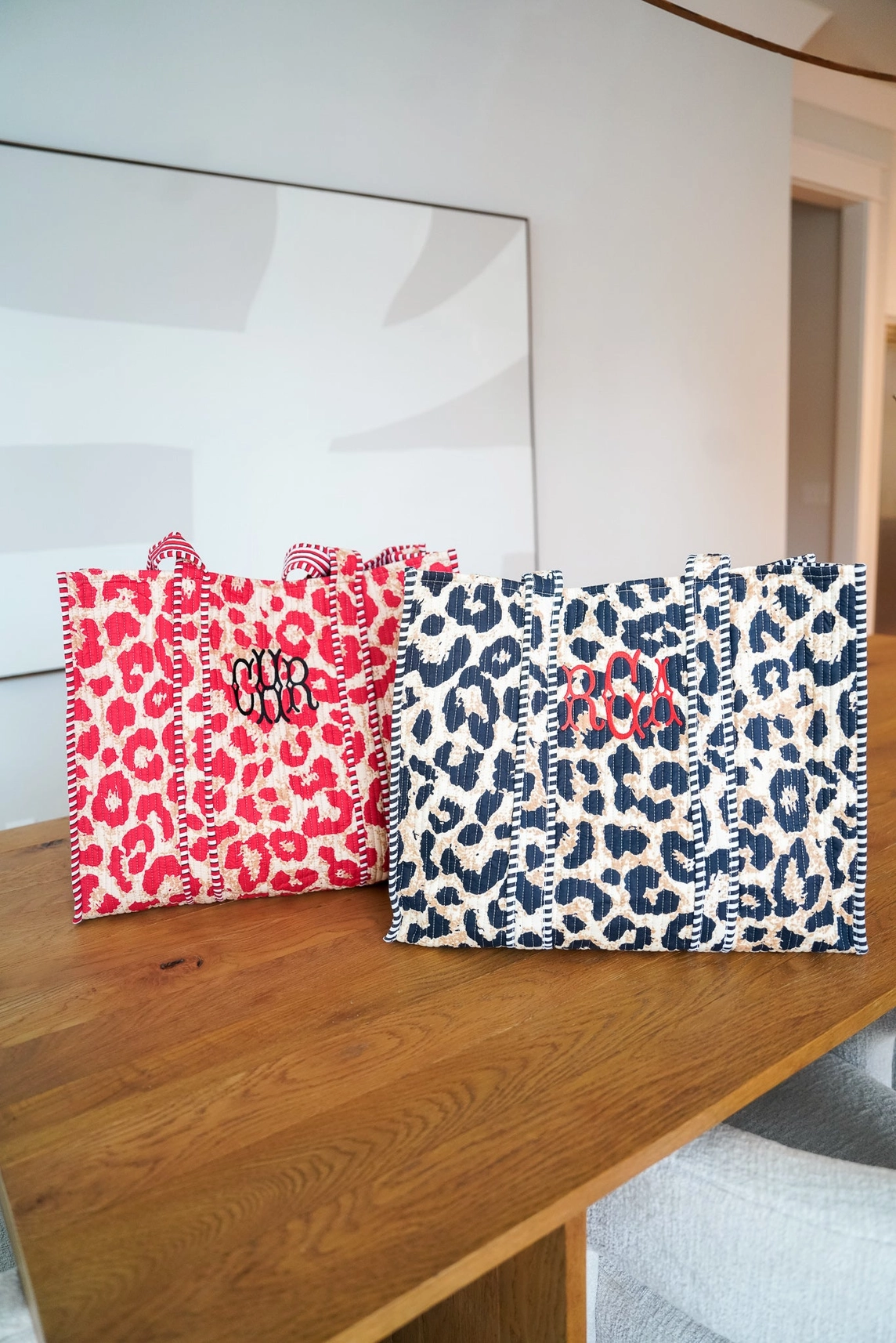 Black Leopard Tote Bag