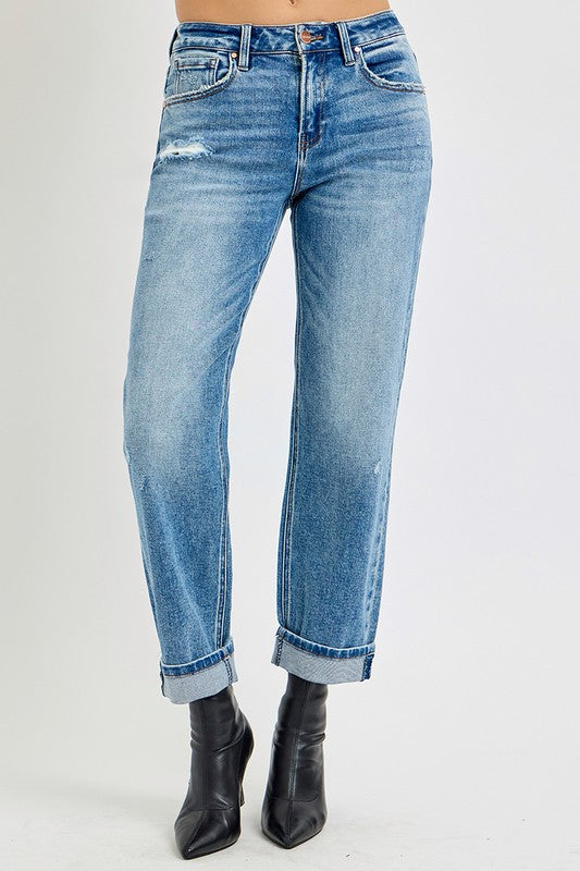 Risen Boyfriend Distressed Jeans