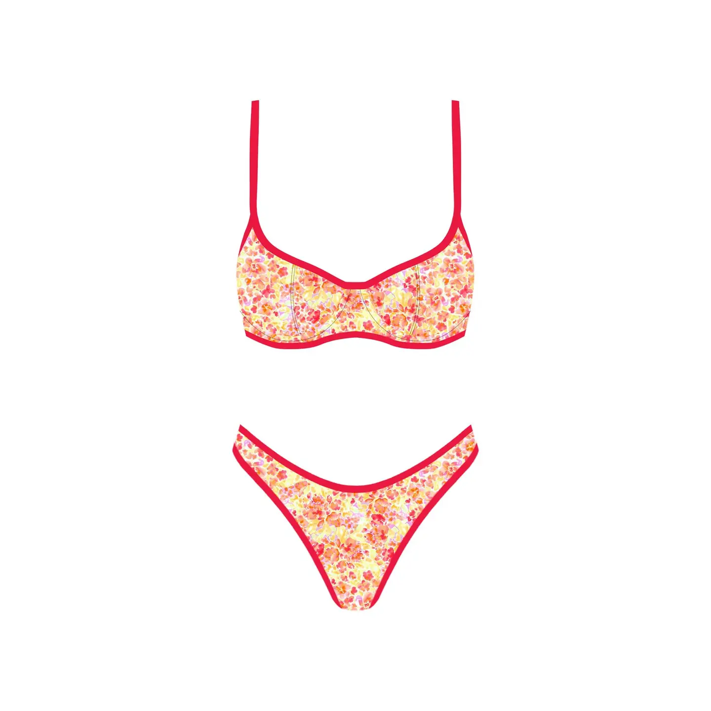 Seaside Picnic Bikini Orange Bottoms