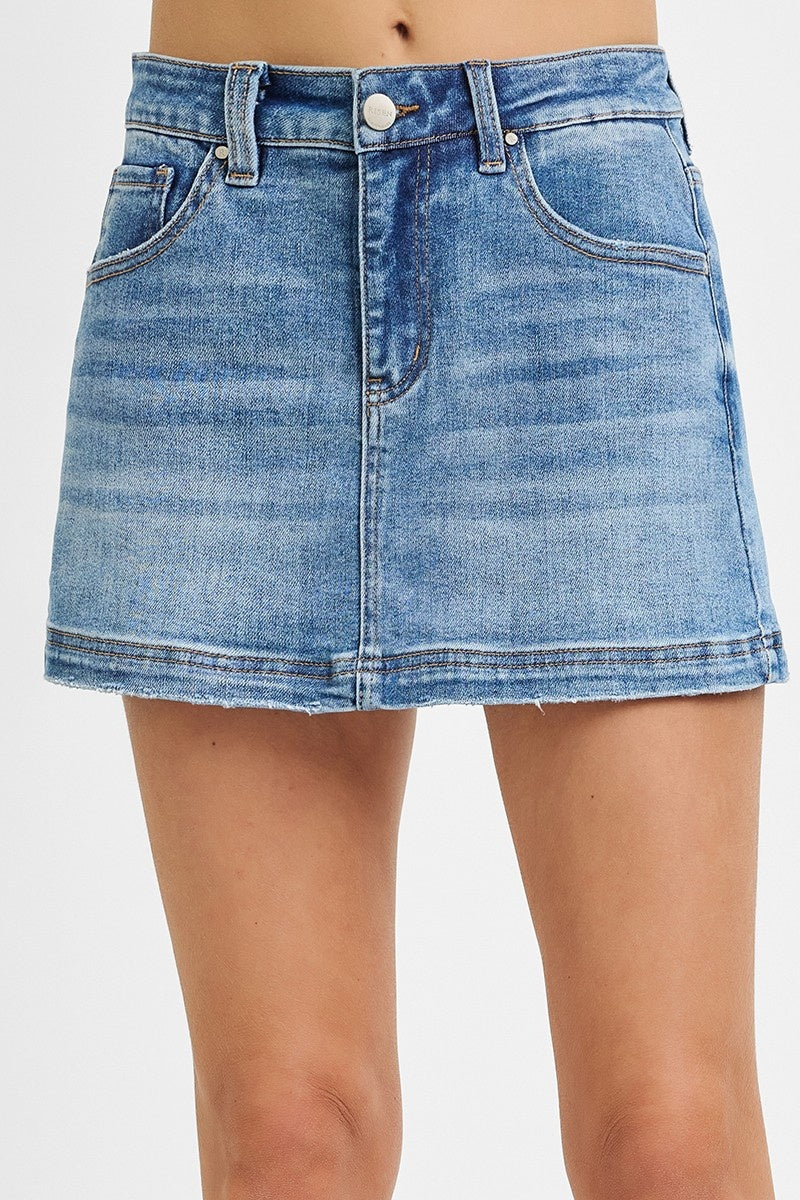 Risen medium wash skort