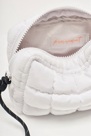 Free People Movement QUILTED MINI CASE / OPTIC WHITE