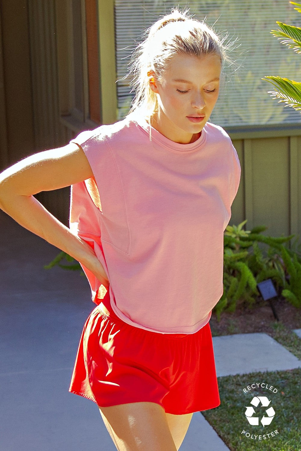 V Crossover Flared Short Red