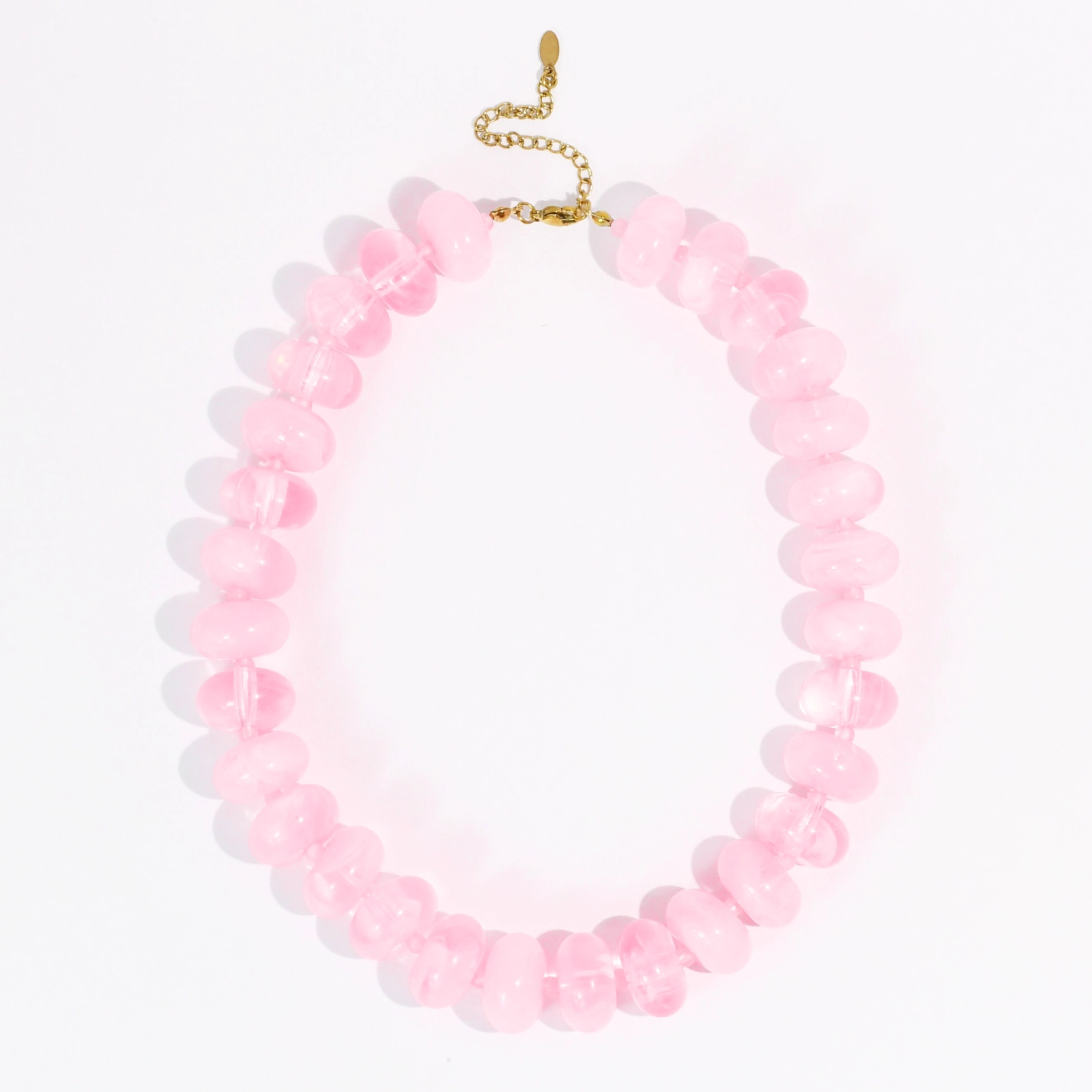 Sugar Bead Light Pink Necklace