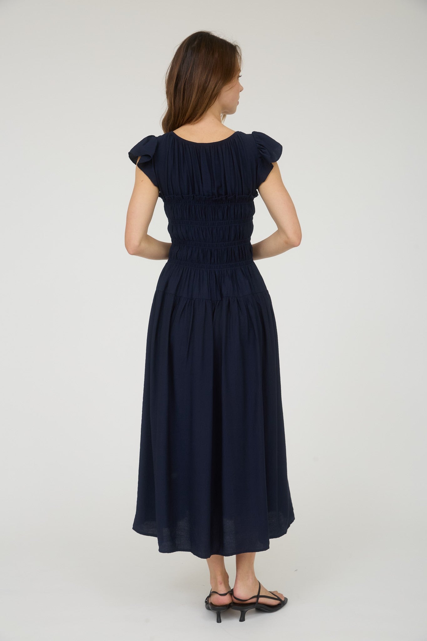 Bella Navy Midi Dress