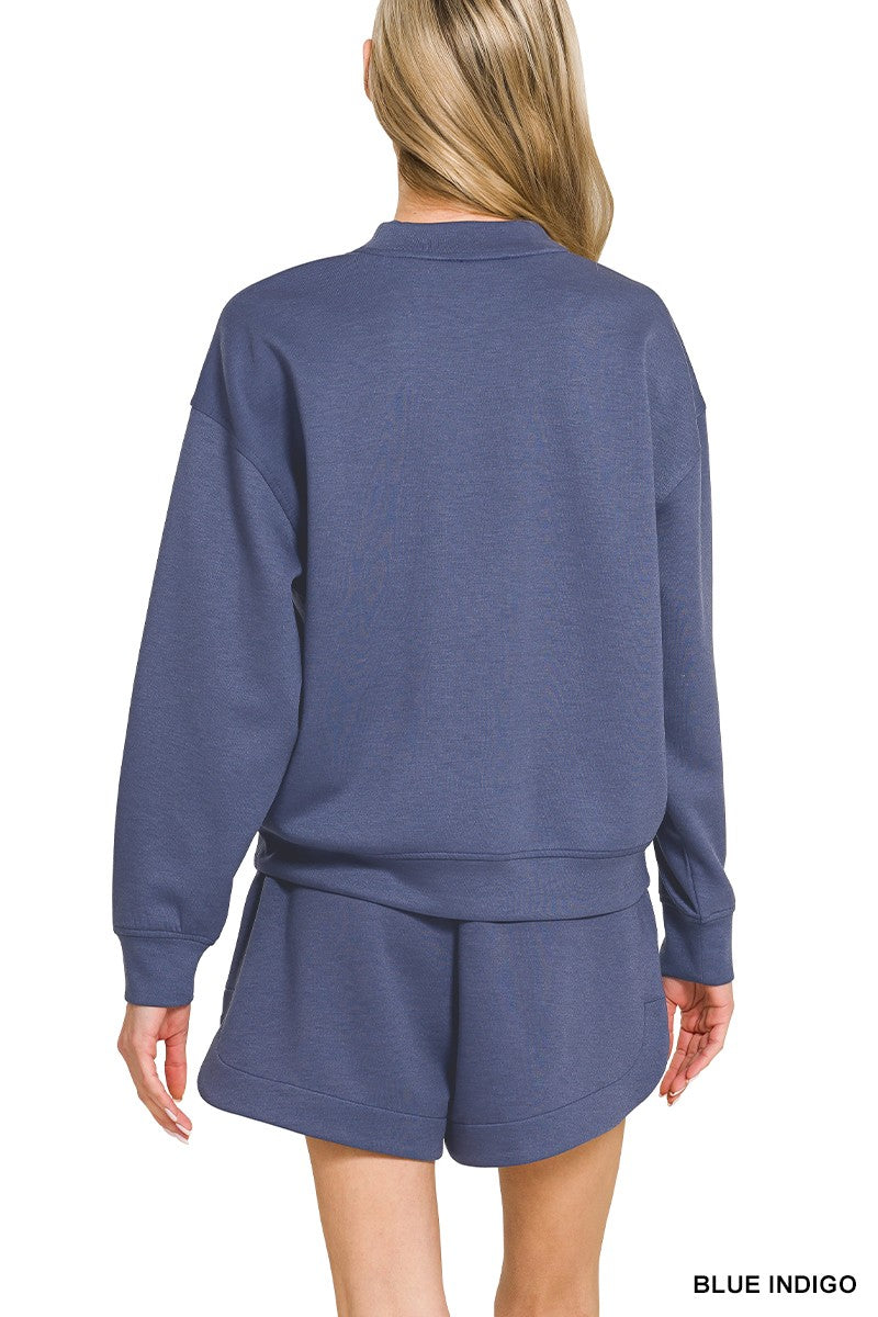 Scuba Pullover & Shorts Set Blue Indigo
