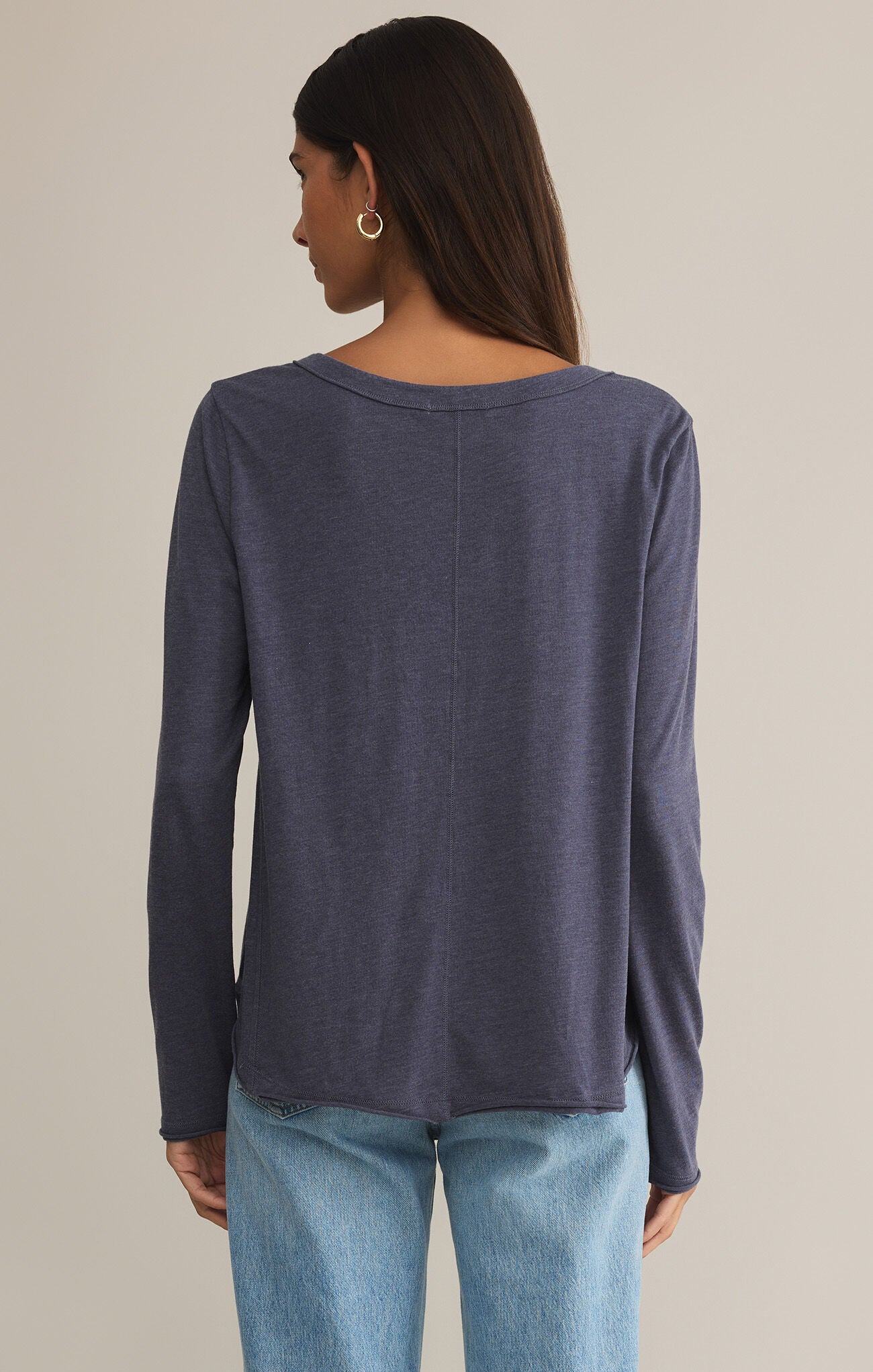 Vail LS Tee Worn Blue