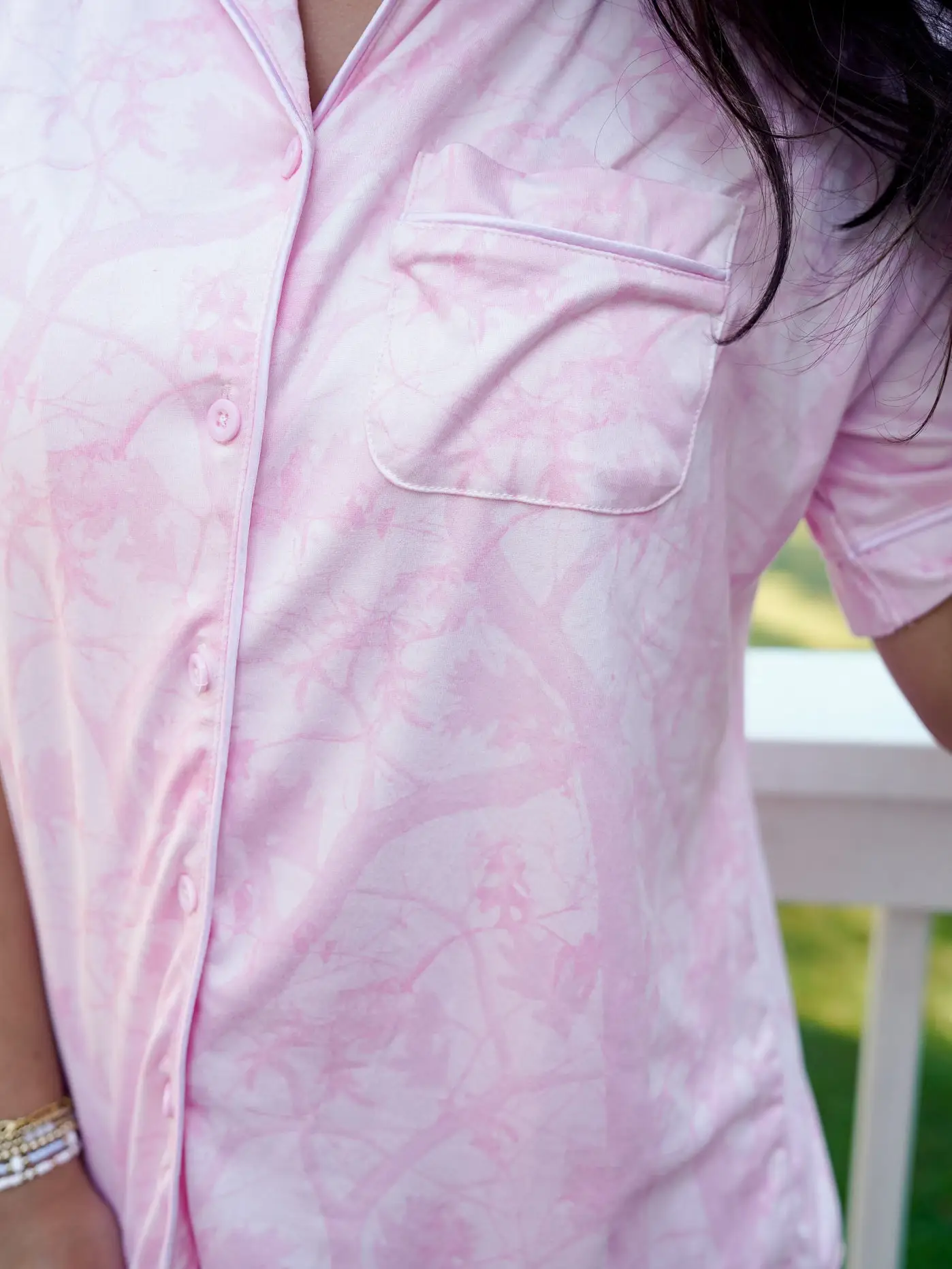 Pink Camo - Short Sleeve + Pant Pajama Set