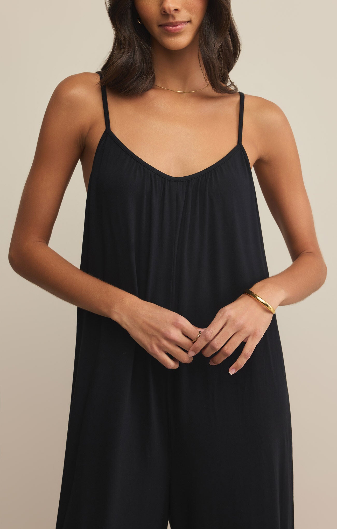THE FLARED JUMPSUIT Black