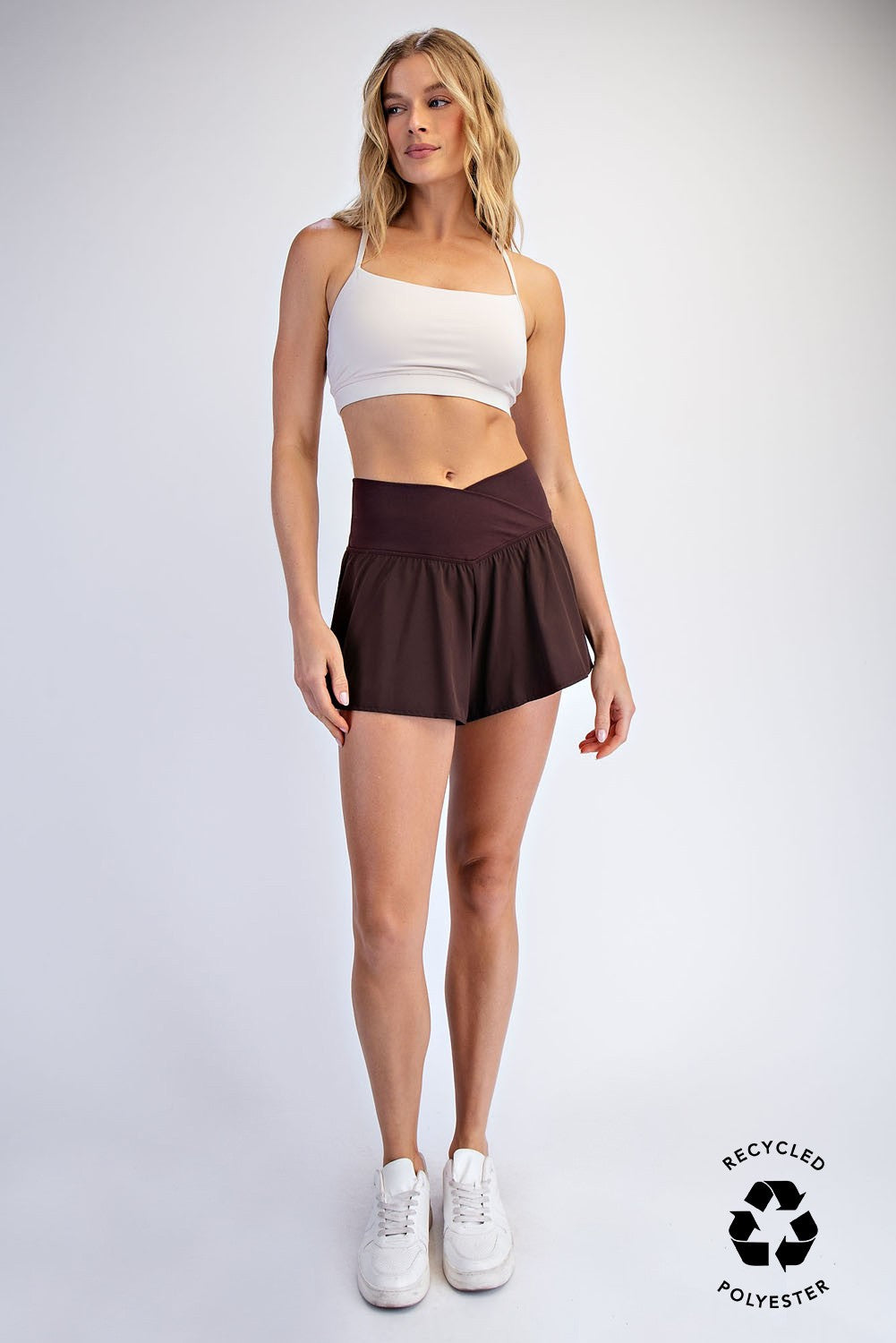 V Crossover Flared Short Espresso