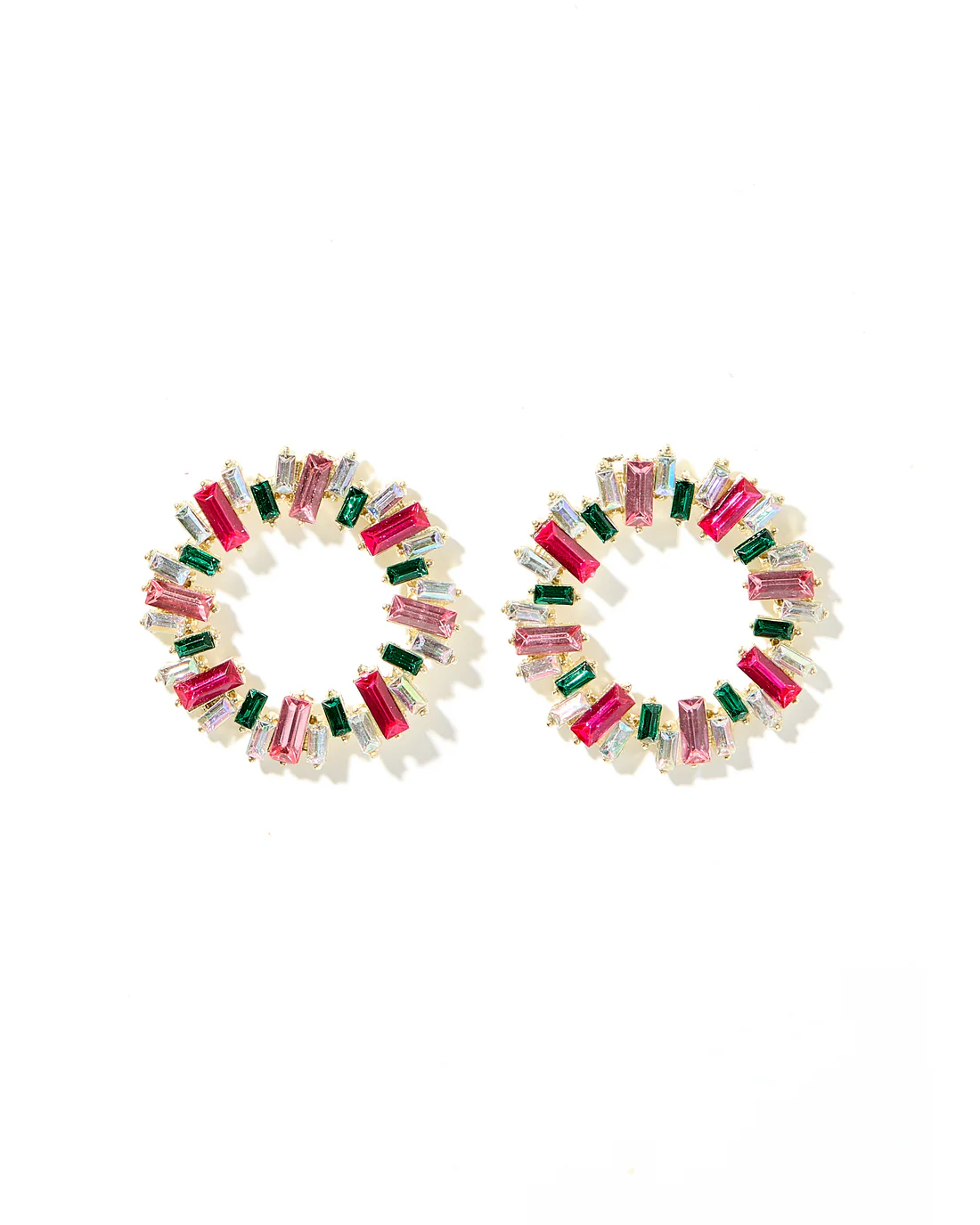 Whitney Pink Circle Earrings
