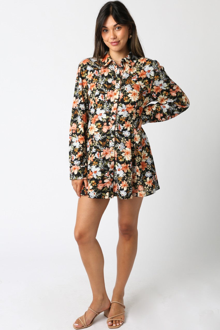 Sophia Floral Button Dress