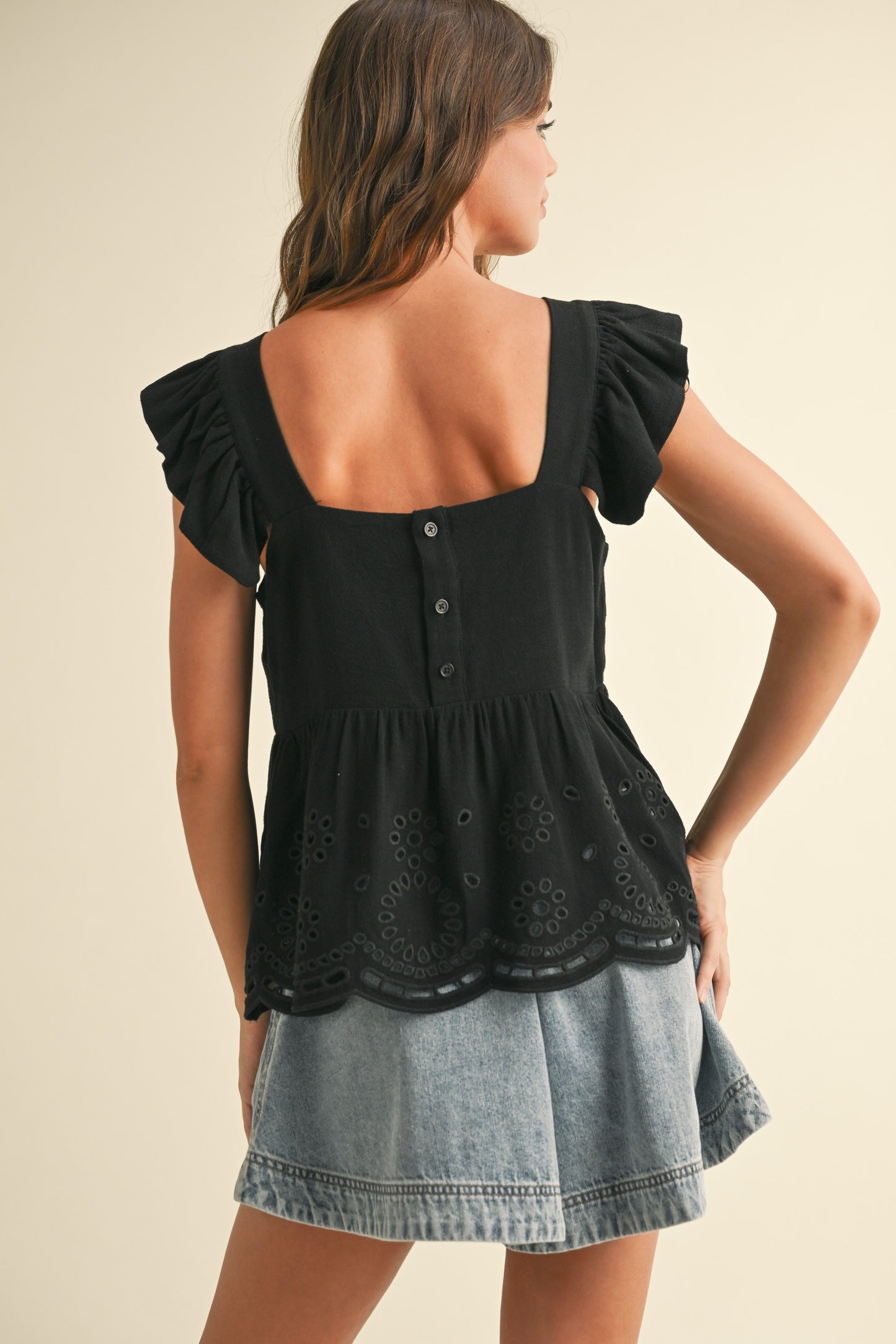 Molly black blouse