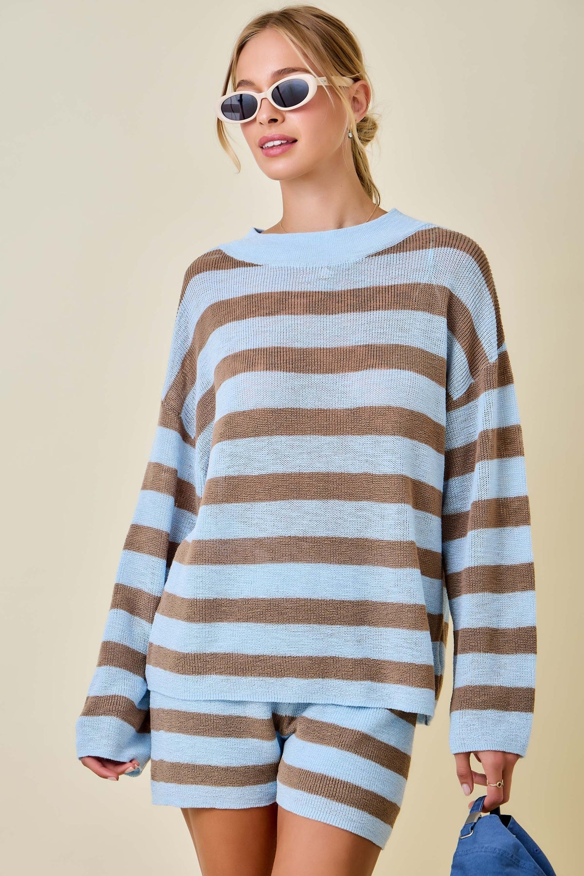 Darla Blue and Brown Set Top