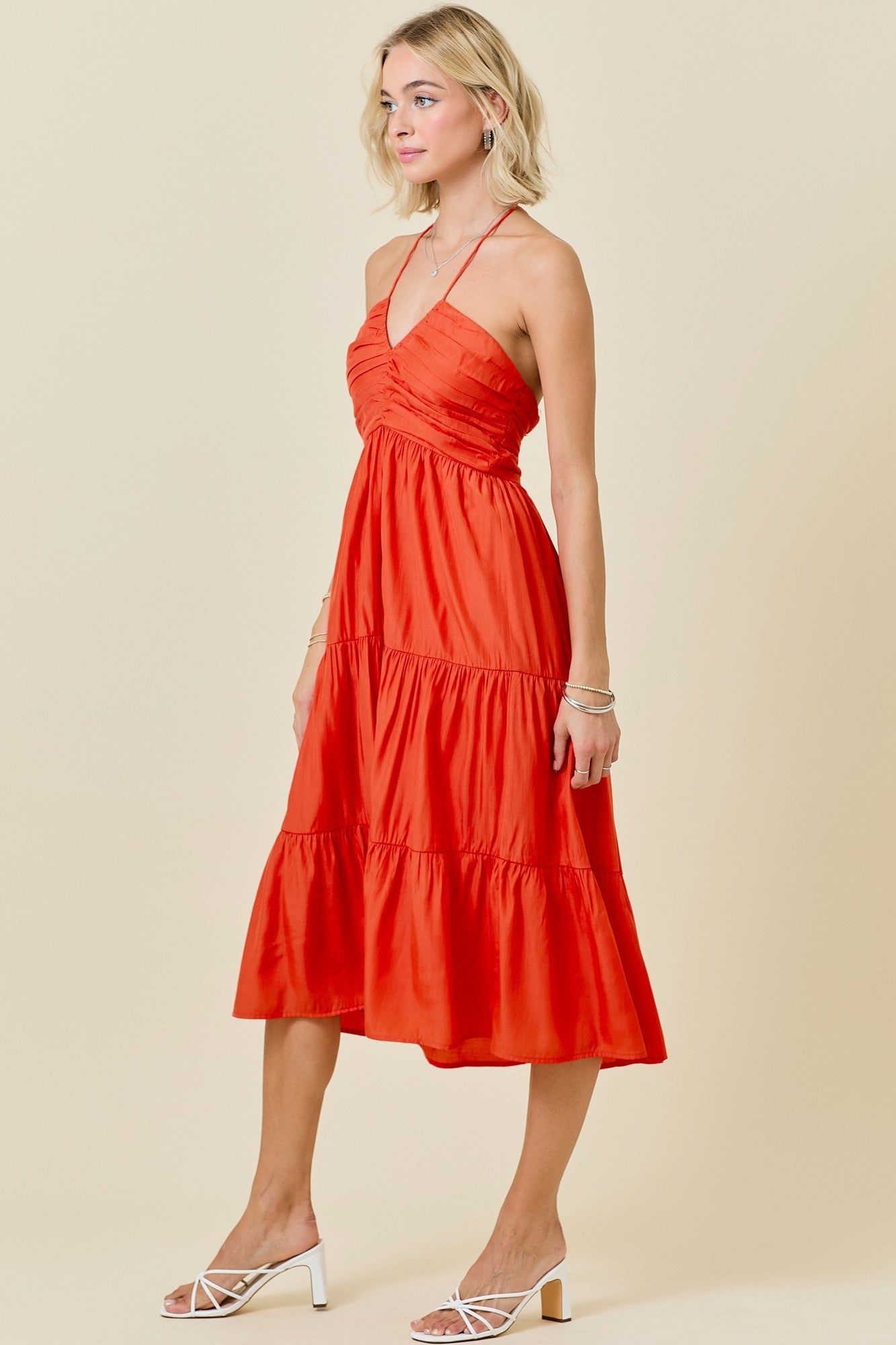 Danielle halter midi dress