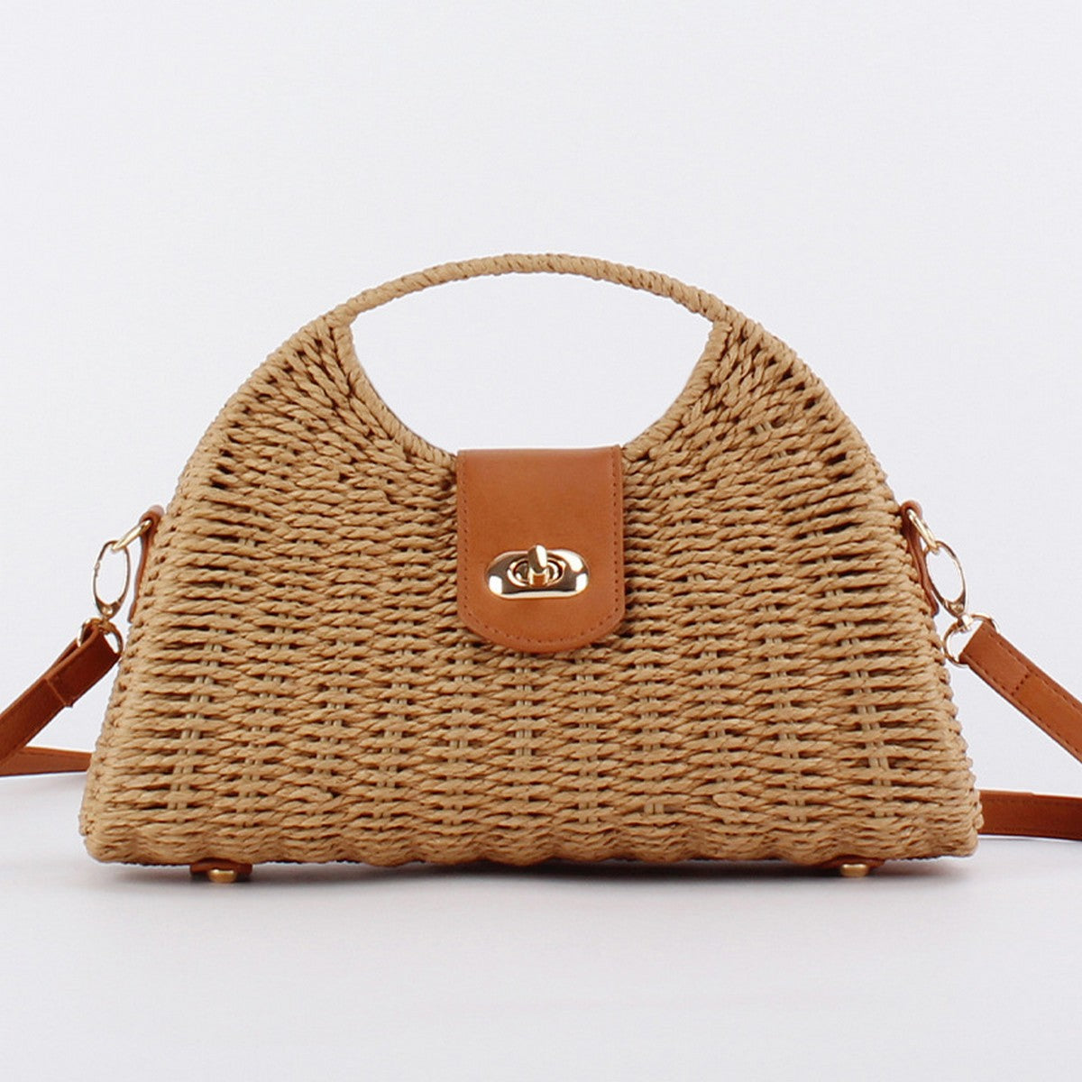 Rope Woven Bag Camel