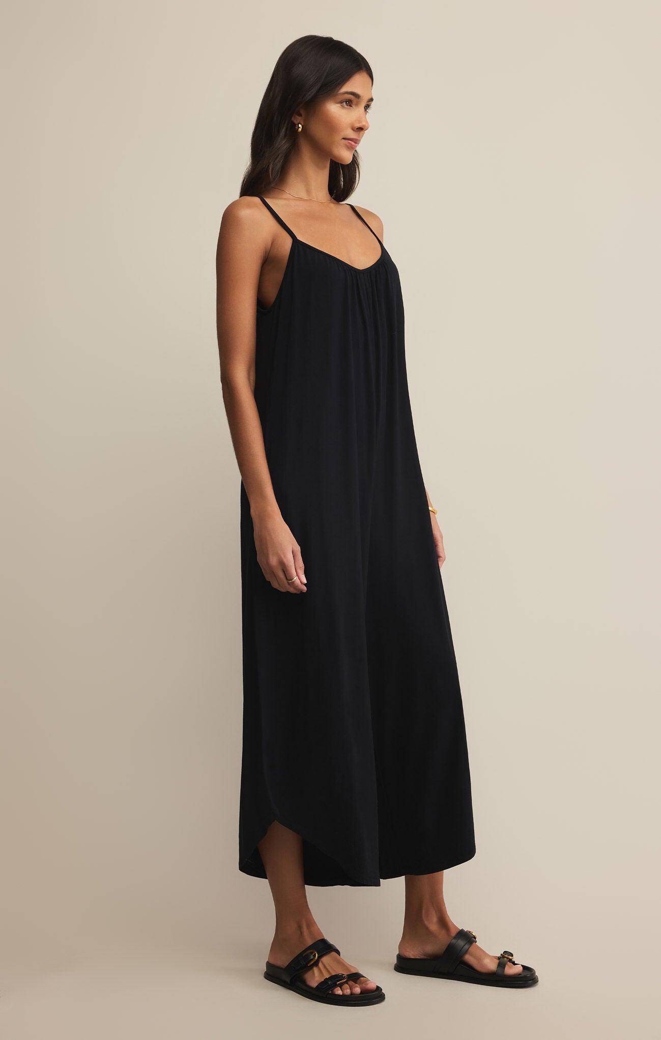 THE FLARED JUMPSUIT Black