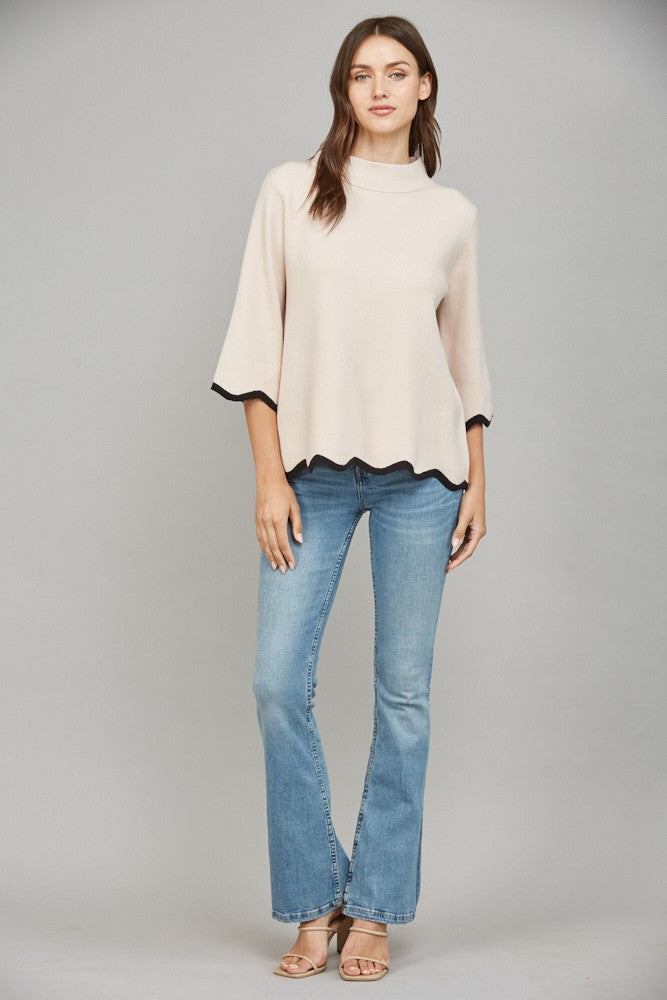 Faith Scalloped Top