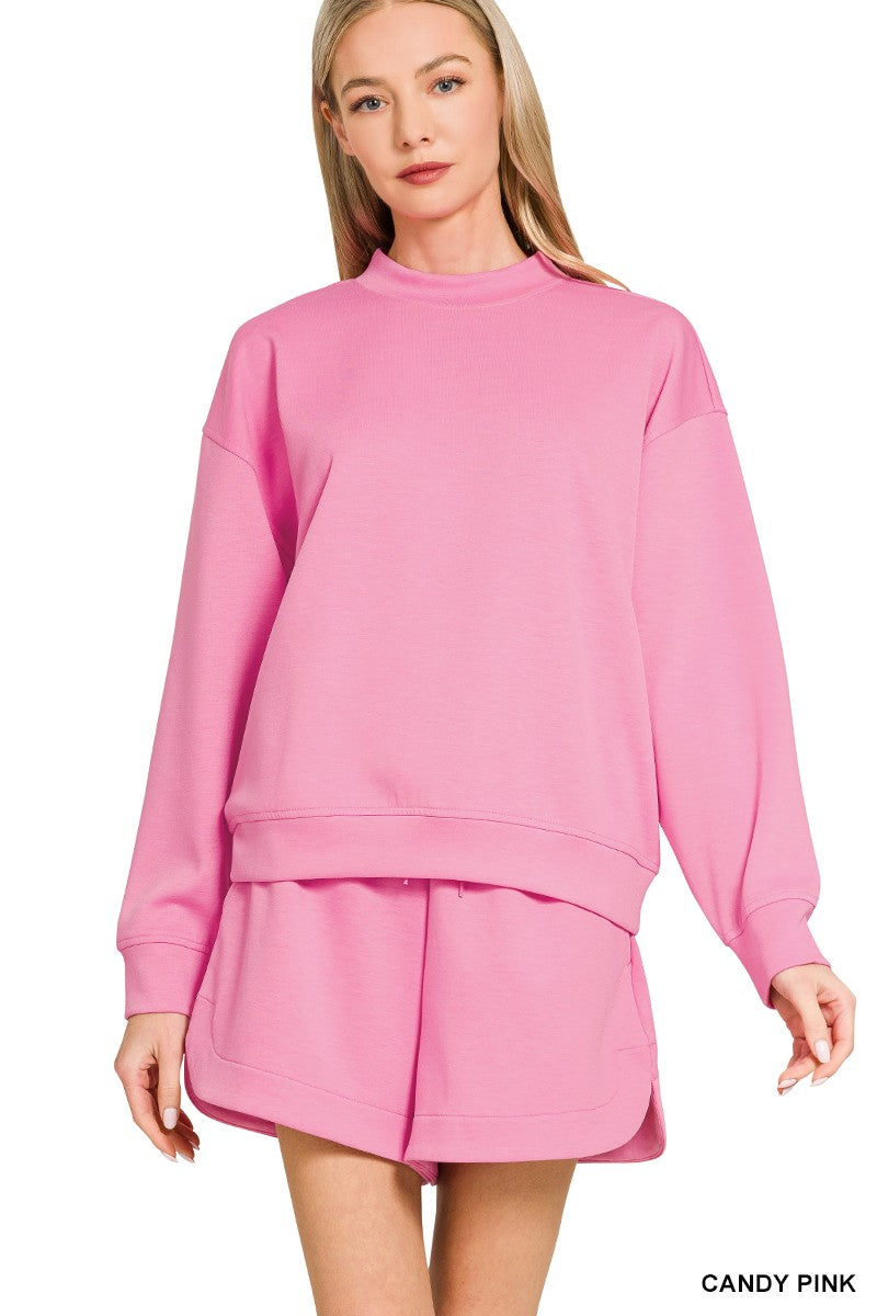 Scuba Pullover & Shorts Set Candy Pink