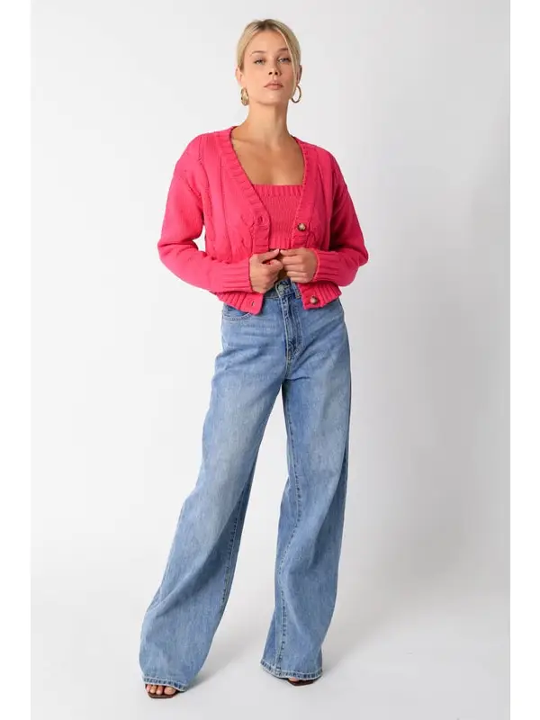 Wendy Cardigan Set Pink