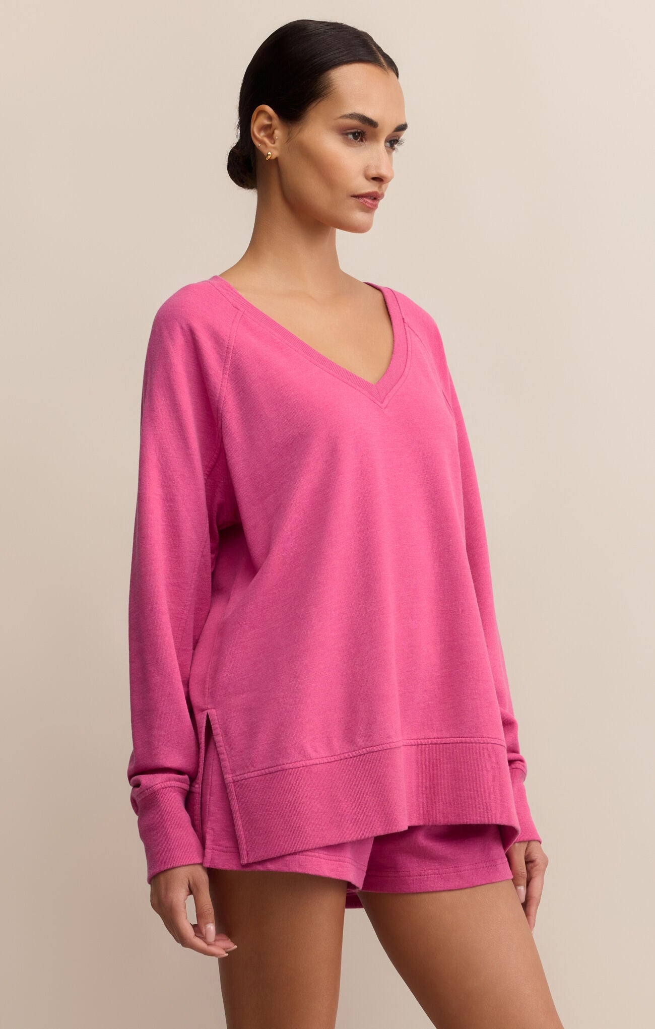 Weekender V Neck Pink