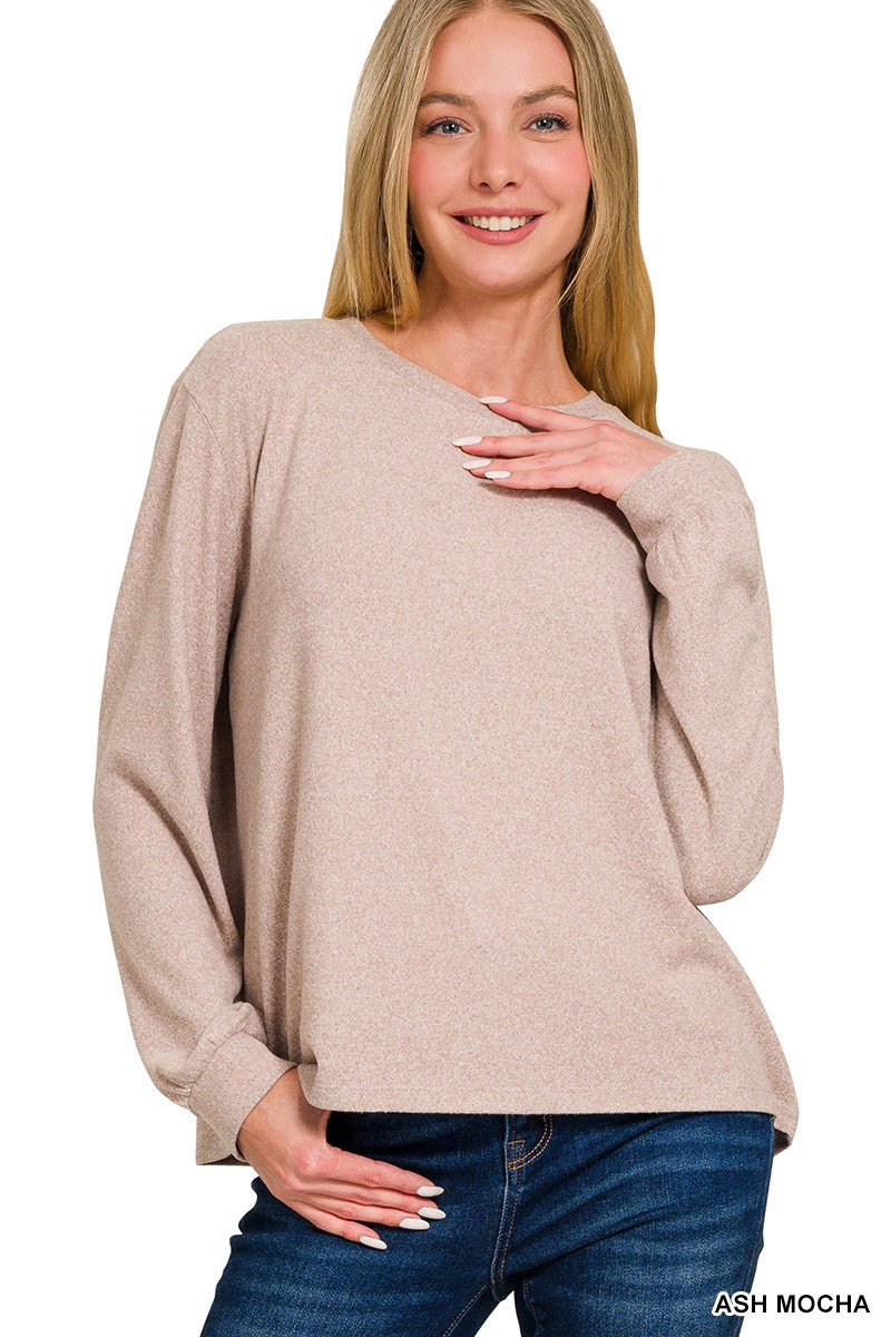 Long Slv Top & Joggers Set Ash Mocha