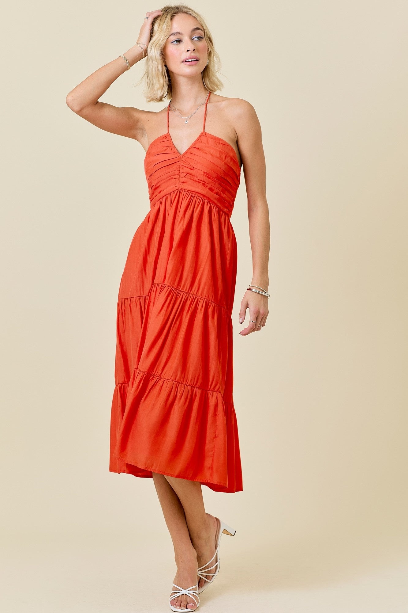 Danielle halter midi dress