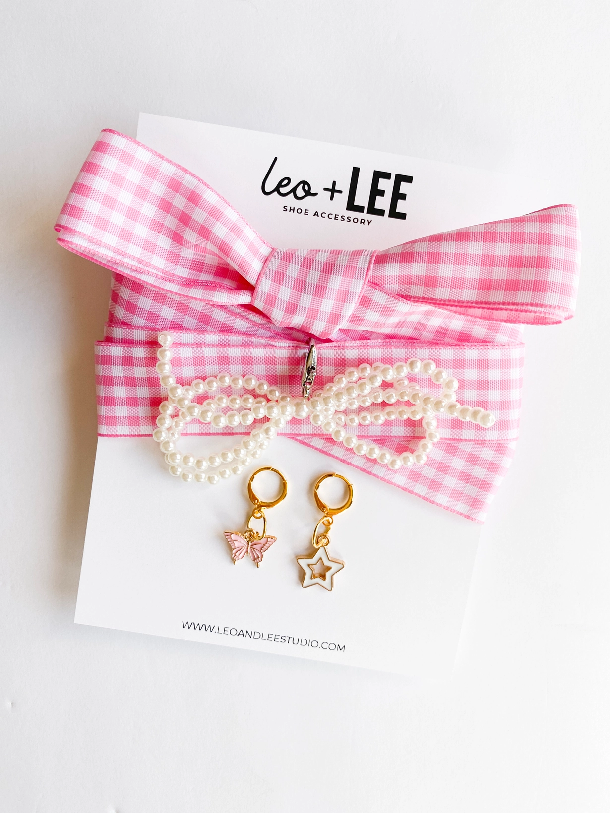 Gingham Shoe Charms and Lace Sets | Sneaker Charm Sets