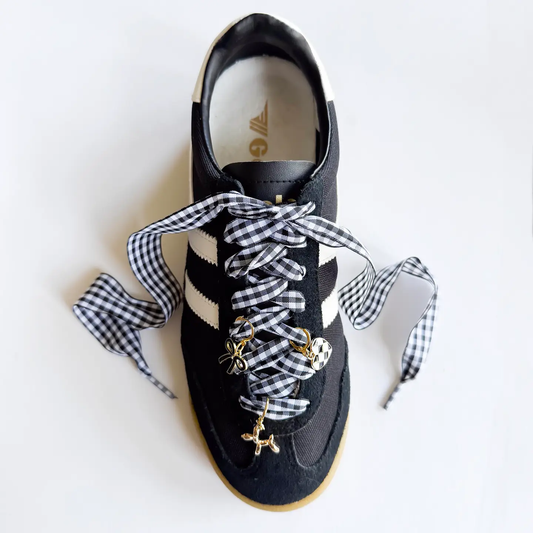 Gingham Shoe Charms and Lace Sets | Sneaker Charm Sets