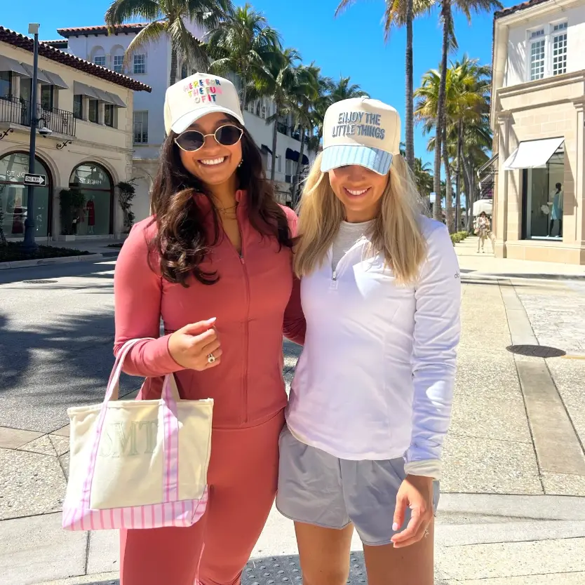 Enjoy the Little Things - Blue Stripe Vintage Trucker Hat