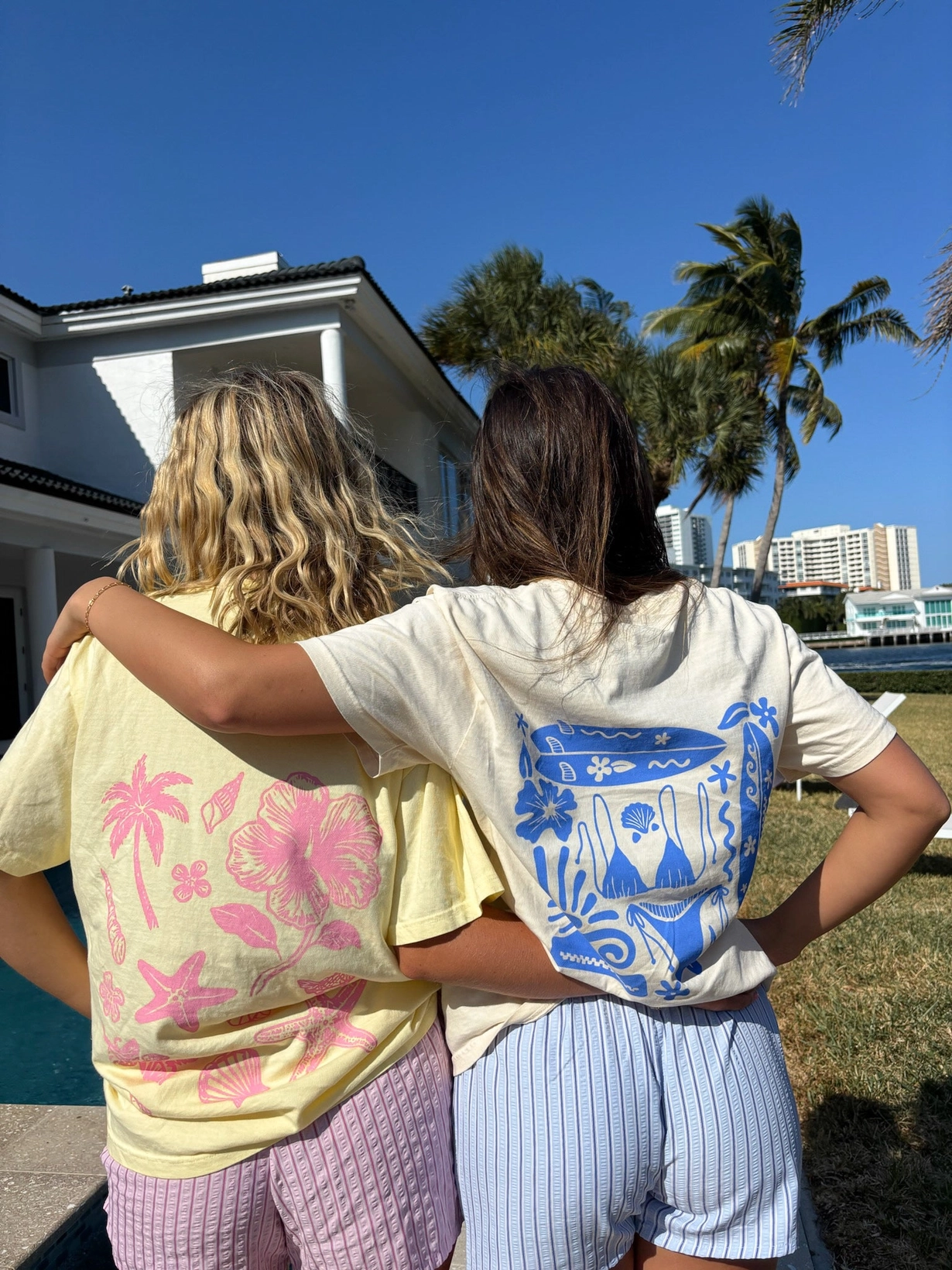 Ivory Blue Swim and Surf Tee