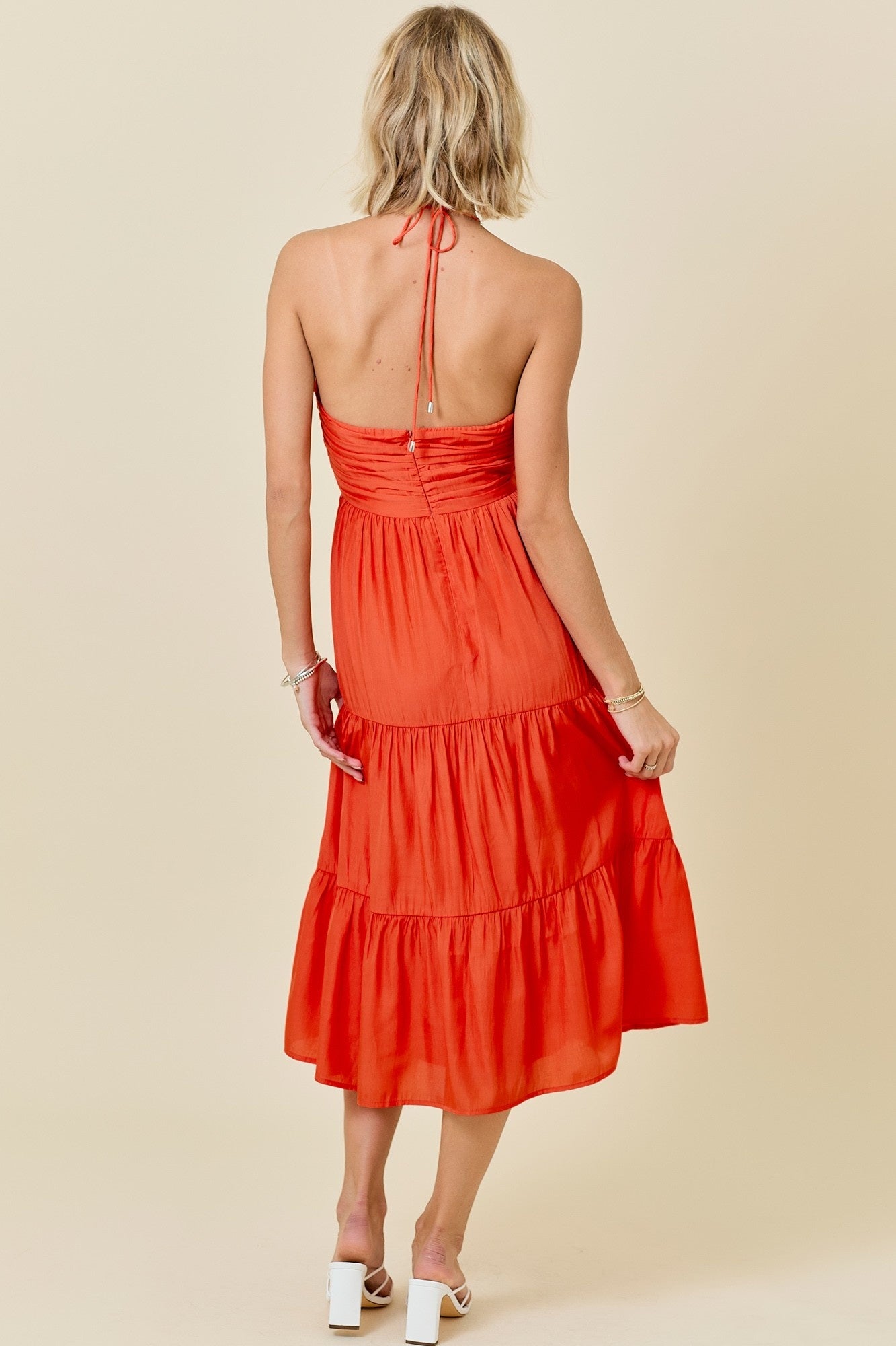 Danielle halter midi dress