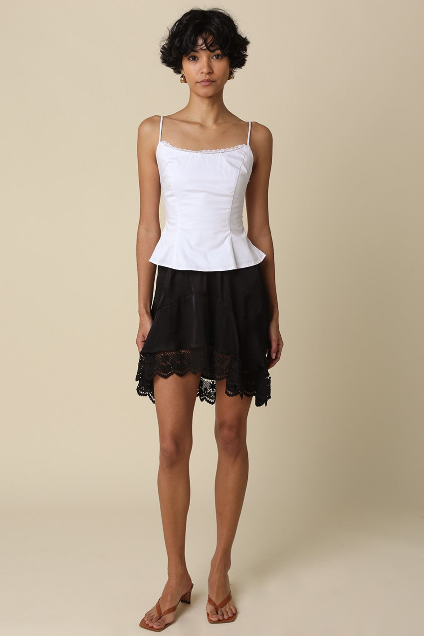 Ciara Satin Lace Skirt