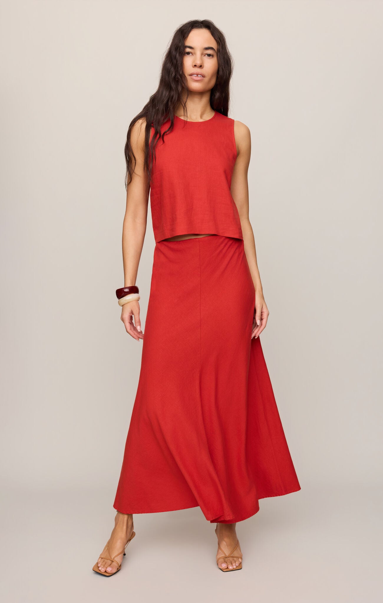 Z SUPPLY Sloane Linen Top Chili Pepper
