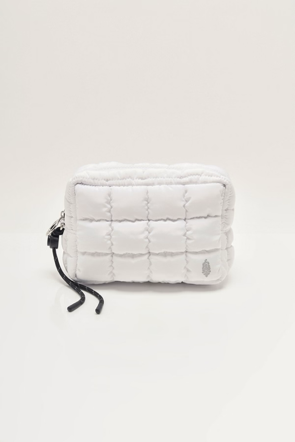 Free People Movement QUILTED MINI CASE / OPTIC WHITE