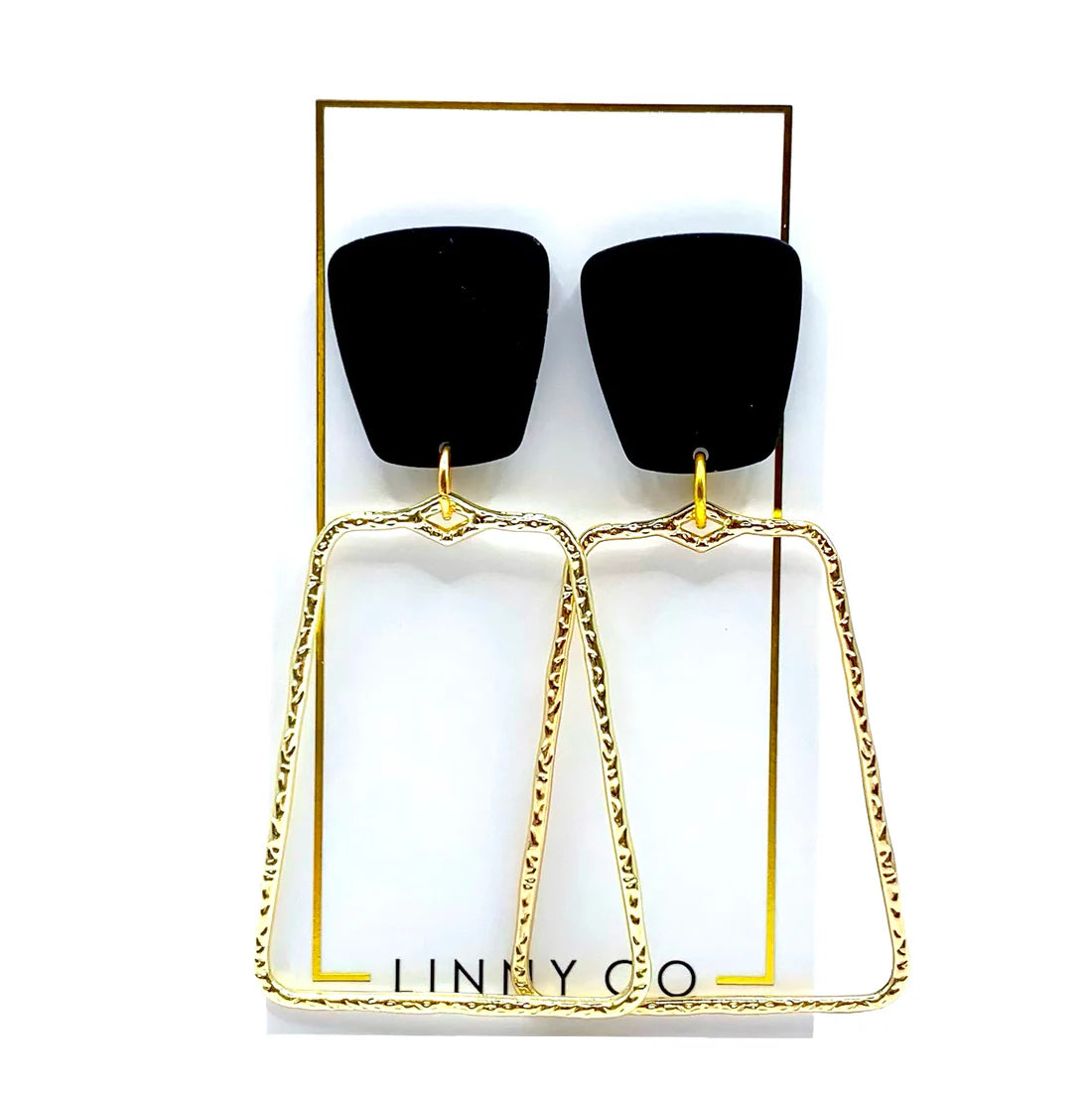 Kaelyn black and gold earrings