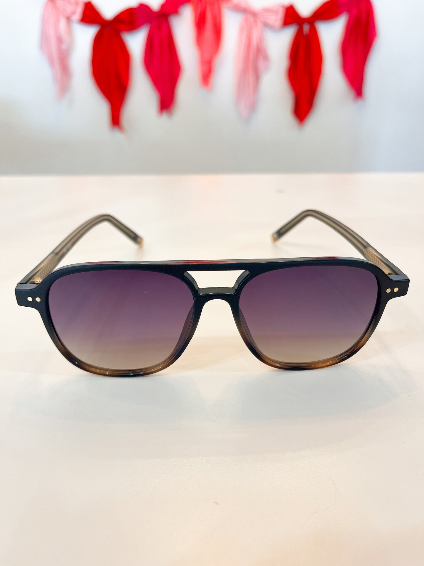 DAX Briggs black gradient sunglasses