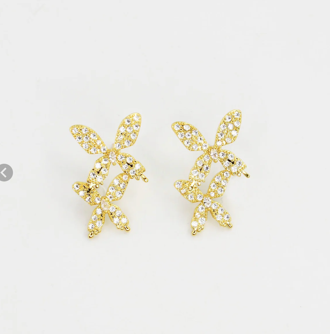 Double chic butterfly earrings