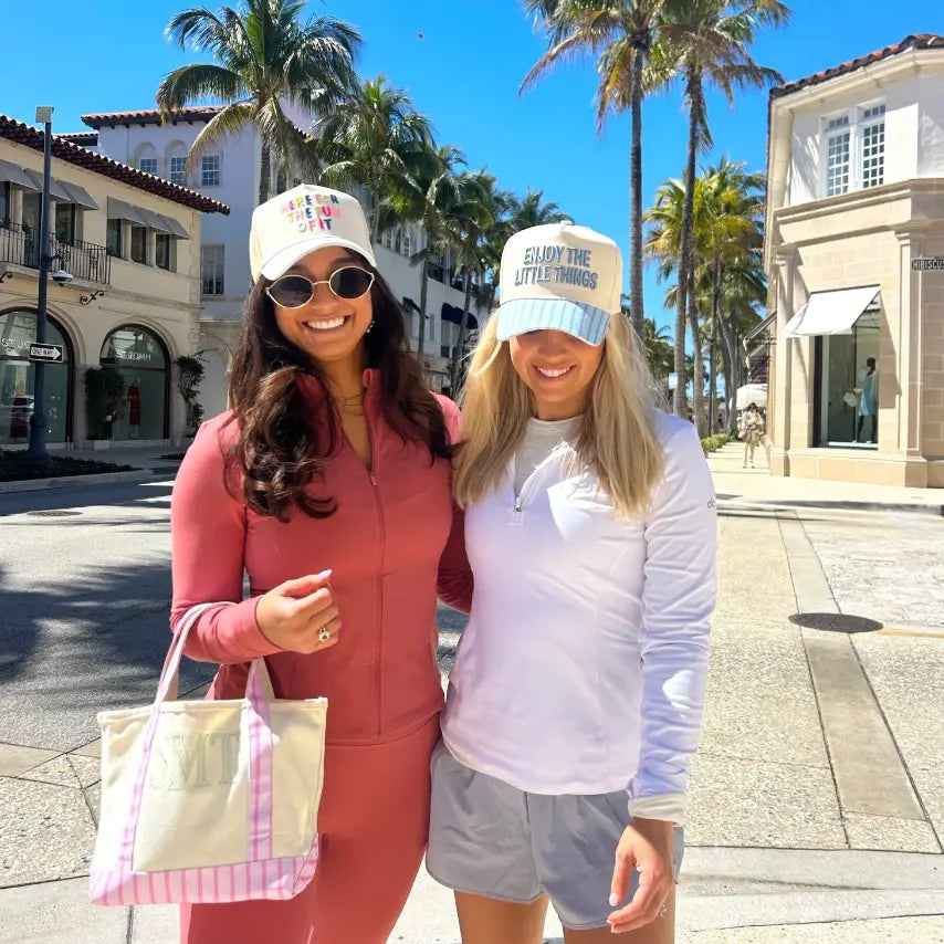 Here For the Fun of It - Baby Blue Corduroy Trucker Hat
