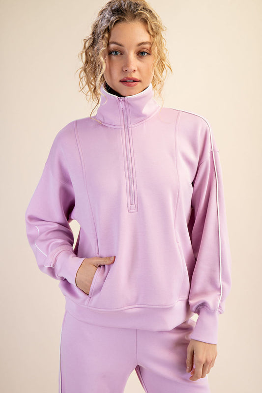 Scuba Quater Zip Blossom