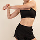 RECYCLED ACTIVE SHORT WITH MESH Black