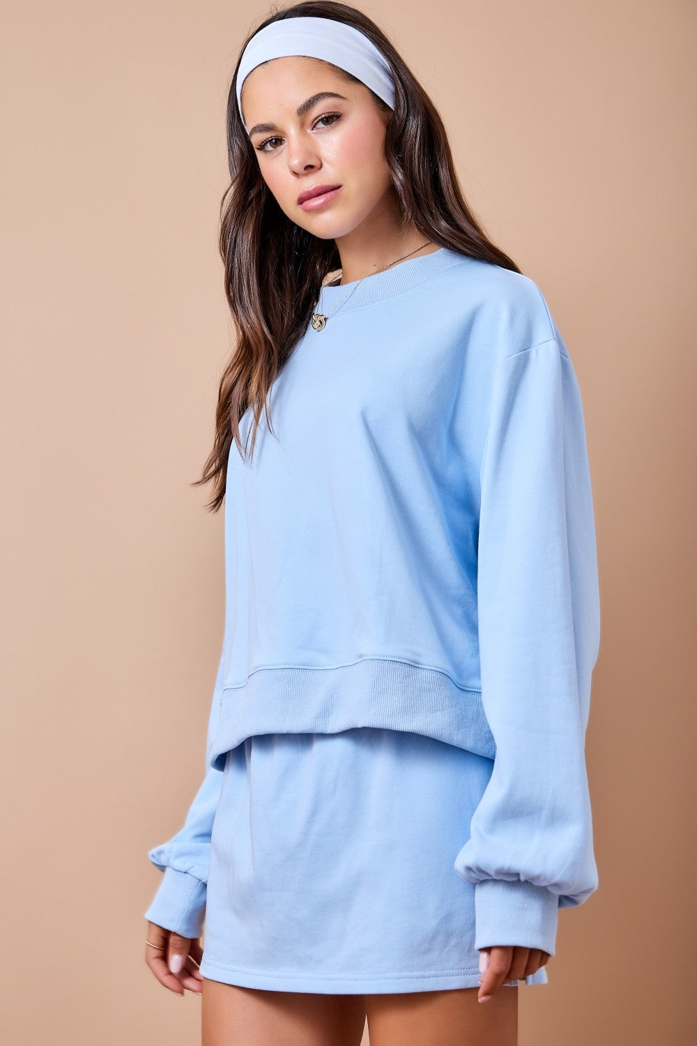 Dawn Mockneck Set Top Blue
