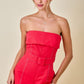 Debra Red Romper