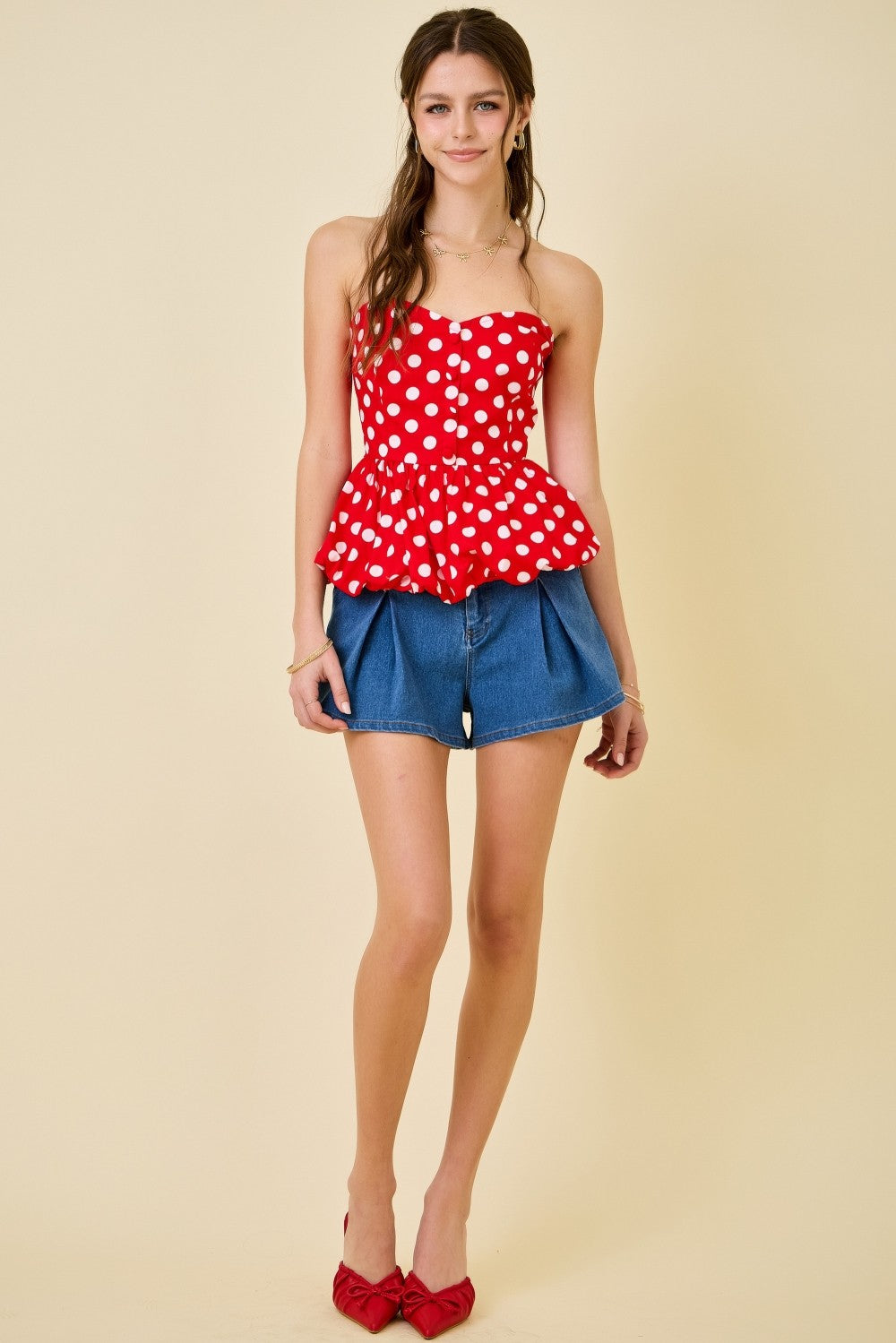 Dana Denim Flare Shorts